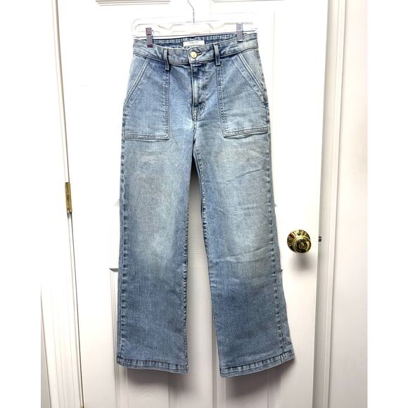 Fidelity Denim Jeans Joni Light Wash Wide Leg High Waist Women’s Size 25 - Picture 2 of 7